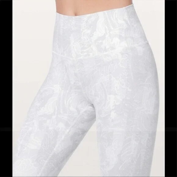Lululemon Wunder Under Hi-Rise 7/8 Tight 25" in Eternal Wave White Size 10 - Picture 4 of 4